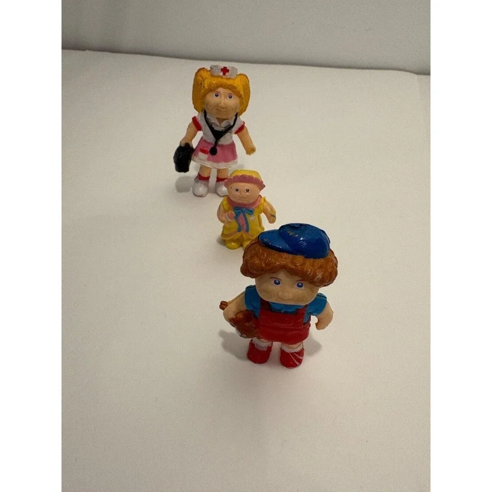 Vintage Cabbage Patch Kids Miniature Figures Cake Toppers Boy, Nurse, Baby 1